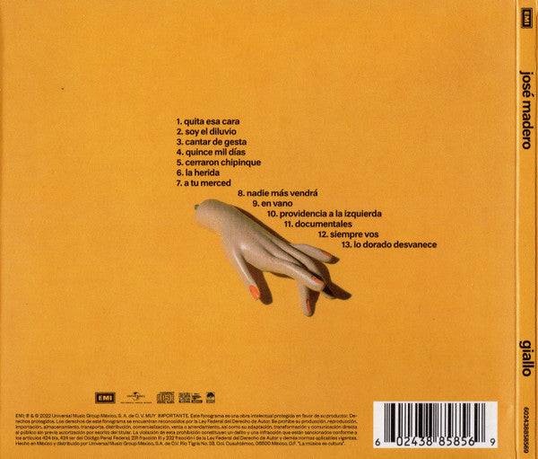 José Madero – Giallo - CD