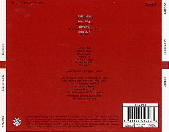 King Crimson – Discipline CD