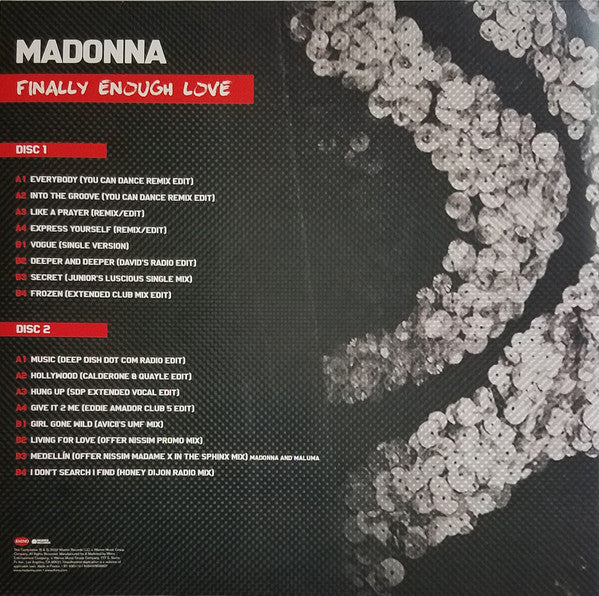Madonna – Finally Enough Love - Lp Silver
