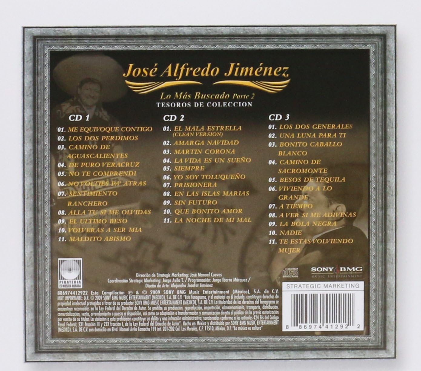 Jose Alfredo Jimenez - Tesoros de Colección. Lo Mas Buscado, Volumen 2 - CD