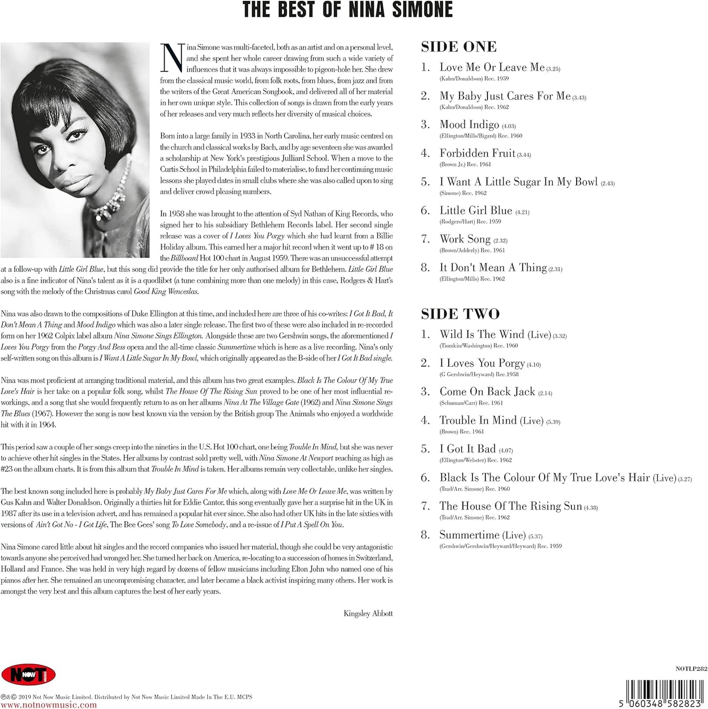Nina Simone – The Best Of Nina Simone - LP Azul