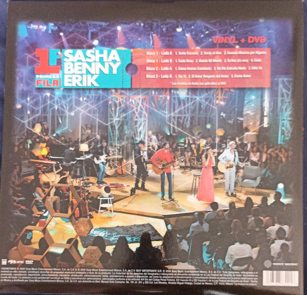 Sasha Benny Erik – 1F Primera Fila - LP+DVD