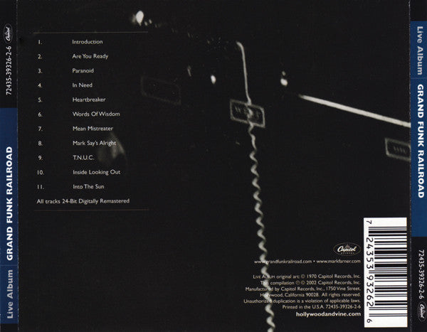 Grand Funk Railroad – Live Album CD