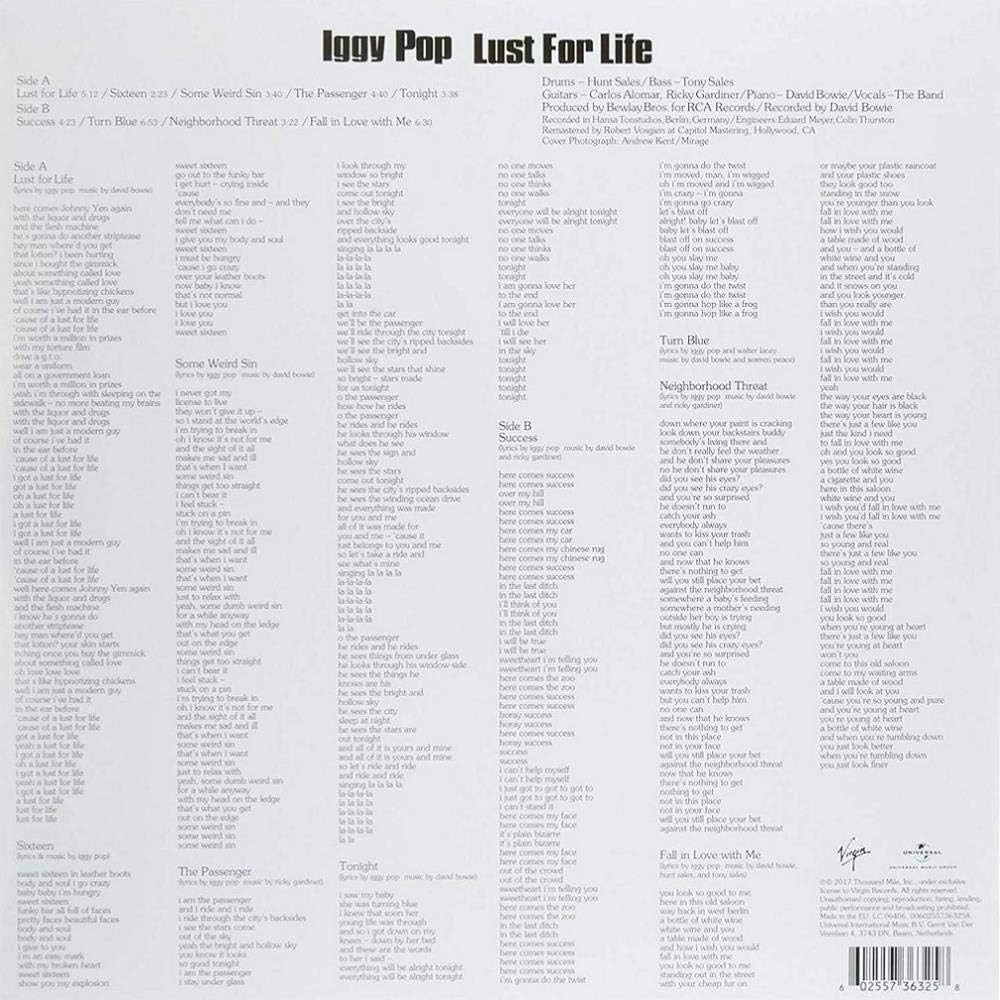 Iggy Pop – Lust For Life LP