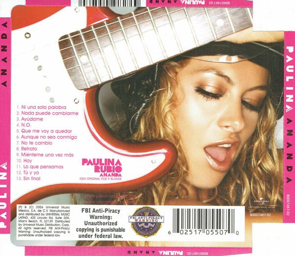 Paulina Rubio – Ananda CD