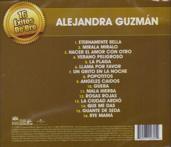 Alejandra Guzmán – 16 Éxitos De Oro - CD