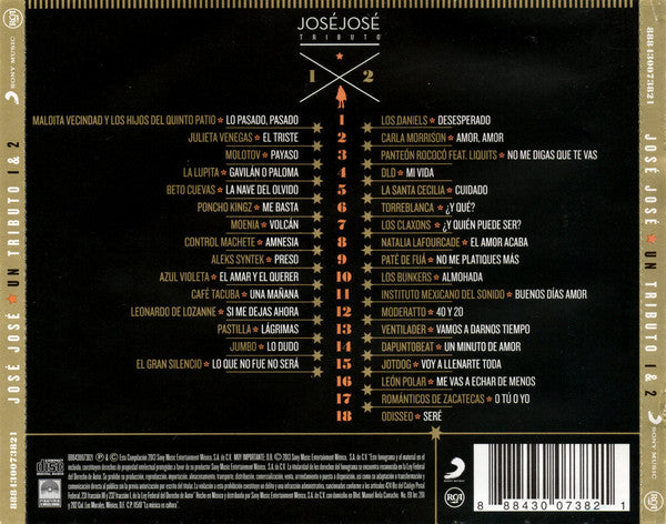 Various – José José (Un Tributo 1 & 2) - CD