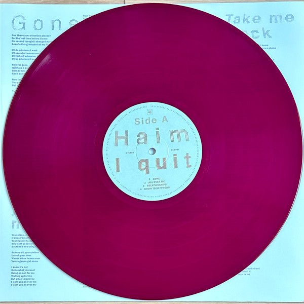 Haim – I Quit LP Morado