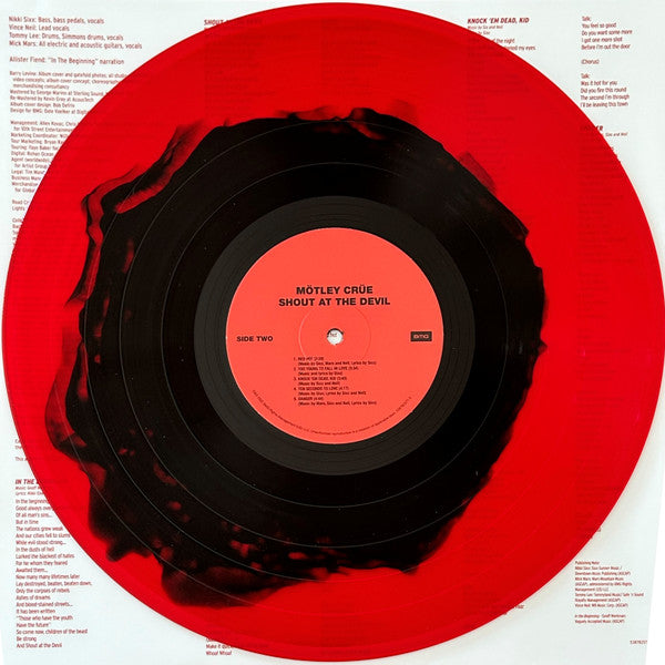 Mötley Crüe – Shout At The Devil - LP Rojo/Negro