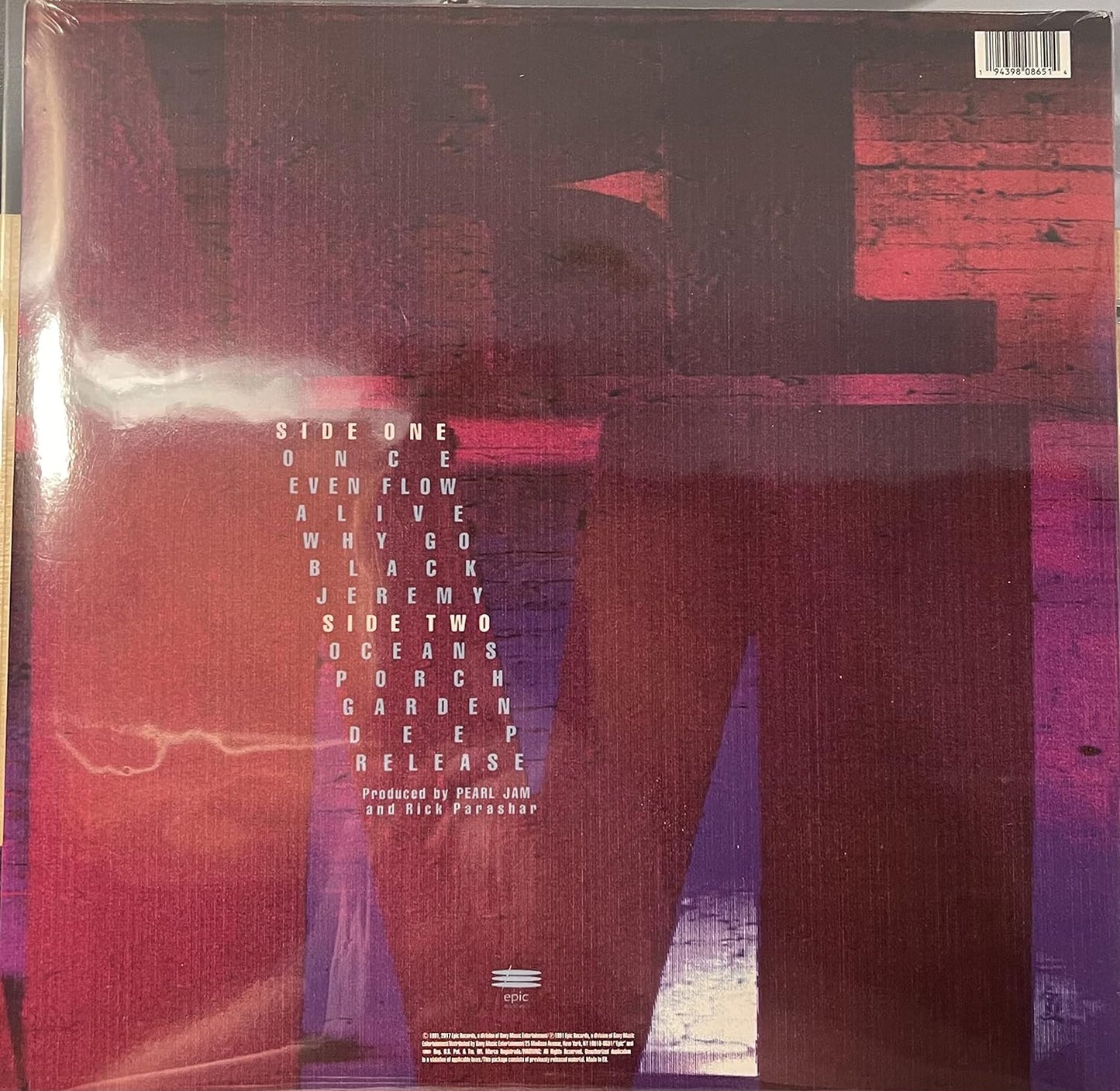 Pearl Jam - Ten - LP Morado