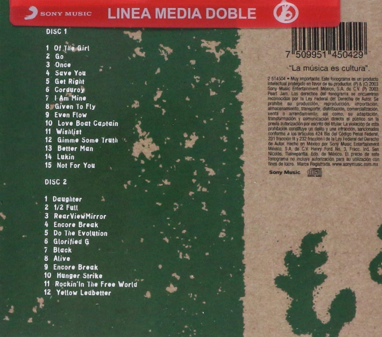 Pearl Jam - Mexico 2003 - CD