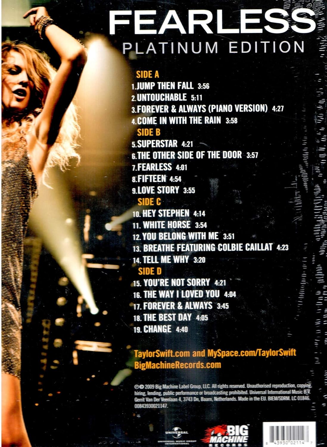 Taylor Swift - Fearless Platinum Edition LP