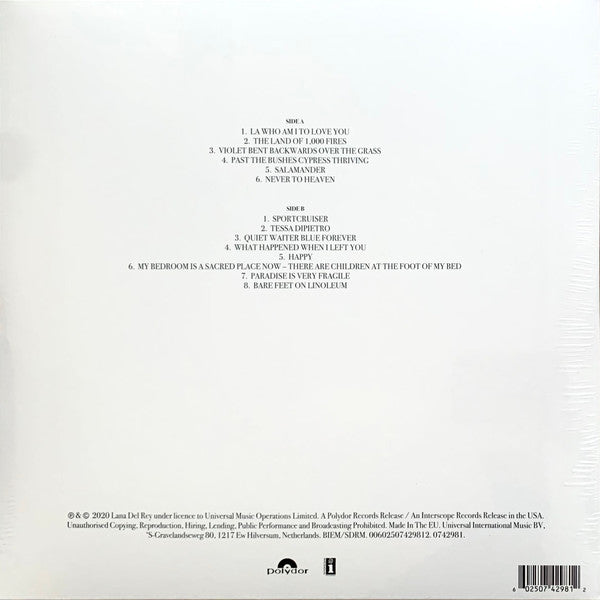 Lana Del Rey - Violet Bent Backwards Over The Grass - LP