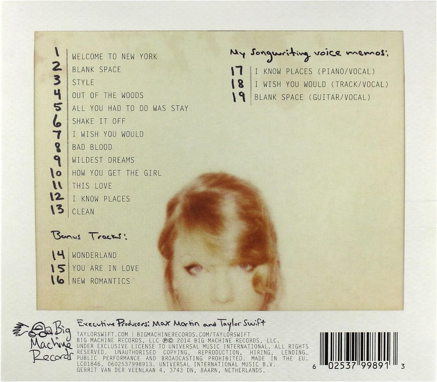 The Vintage Store - Taylor Swift - 1989 DLX