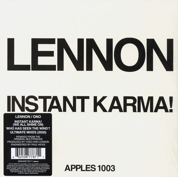 John Lennon – Instant Karma! - LP 7 Pulgadas