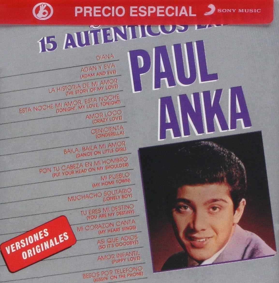 Paul Anka – 15 Auténticos Éxitos - CD