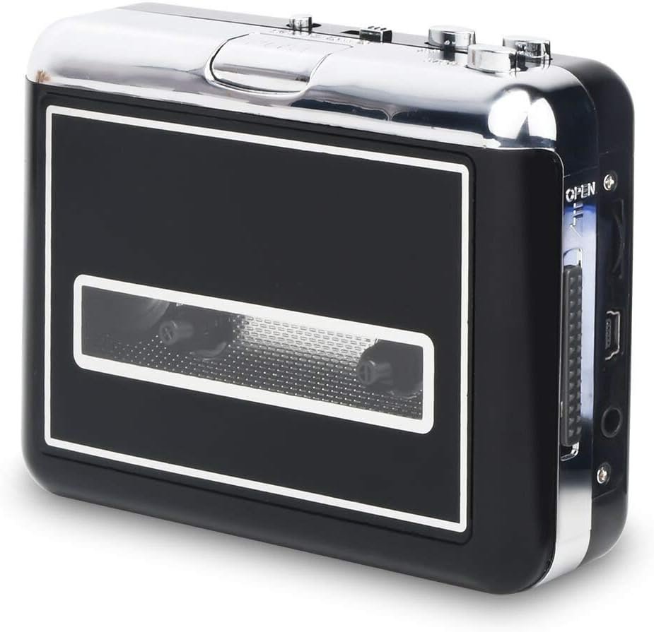 DIGITNOW USB Convertidor y Reproductor de Cinta casetes,Convertir Audio Cassette a MP3 Digital,para Grabar Cassette a mp3 en Windows o Mac