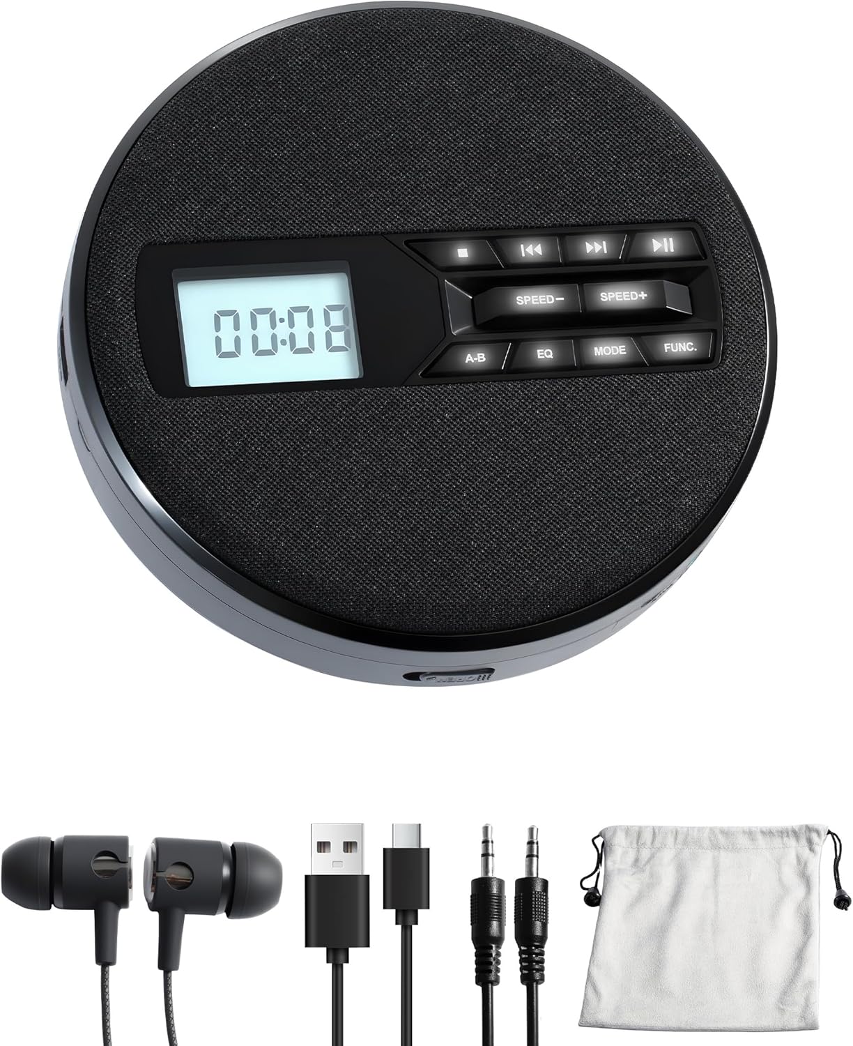 Discman Portátil Con Altavoces Recargable