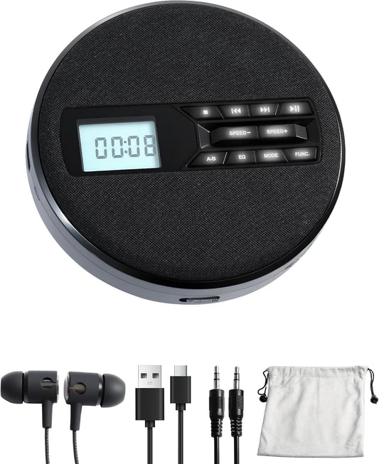 Discman Portátil Con Altavoces Recargable