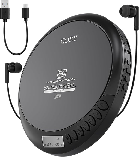 Discman Coby CD-191-Blk Portable Anti-Skip/Compact CD