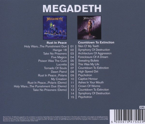 Megadeth - Rust In Peace/Countdown To Extinction - CD