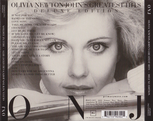 Olivia Newton-John – Olivia Newton-John's Greatest Hits (Deluxe Edition) - CD