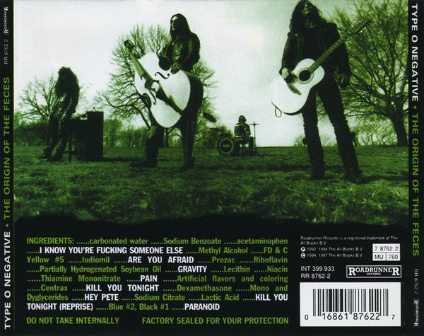 Type O Negative – The Origin Of The Feces - CD