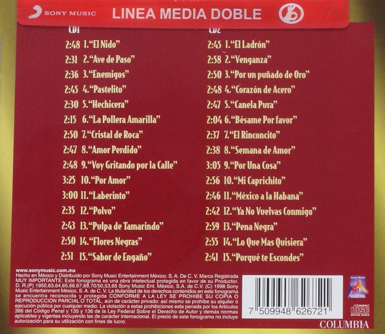 La Sonora Santanera y Sonia Lopez -  Mis 30 Mejores Canciones - CD