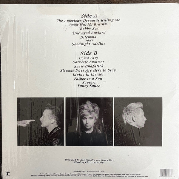 Green Day – Saviors LP Transparente