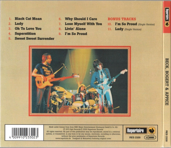 Jeff Beck - Tim Bogert - Carmine Appice – Beck, Bogert & Appice - CD