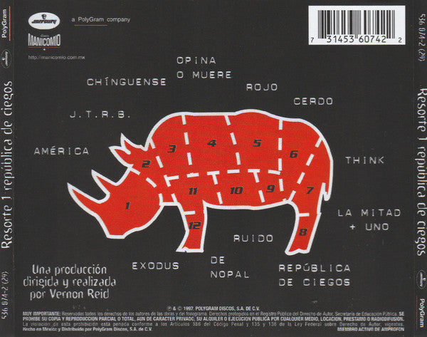 Resorte – República De Ciegos - CD