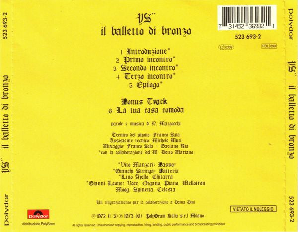 Il Balletto Di Bronzo – Ys CD