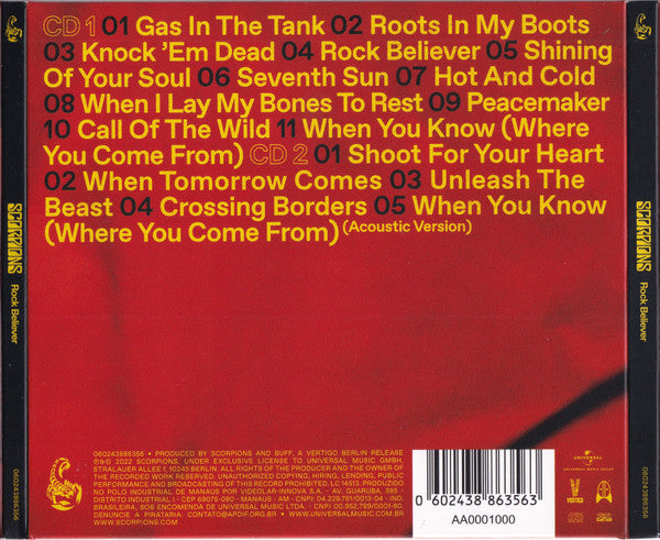 Scorpions – Rock Believer - CD