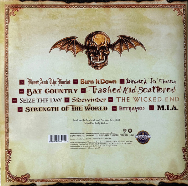 Avenged Sevenfold – City Of Evil 20Th Anniversary - LP Rojo/Naranja