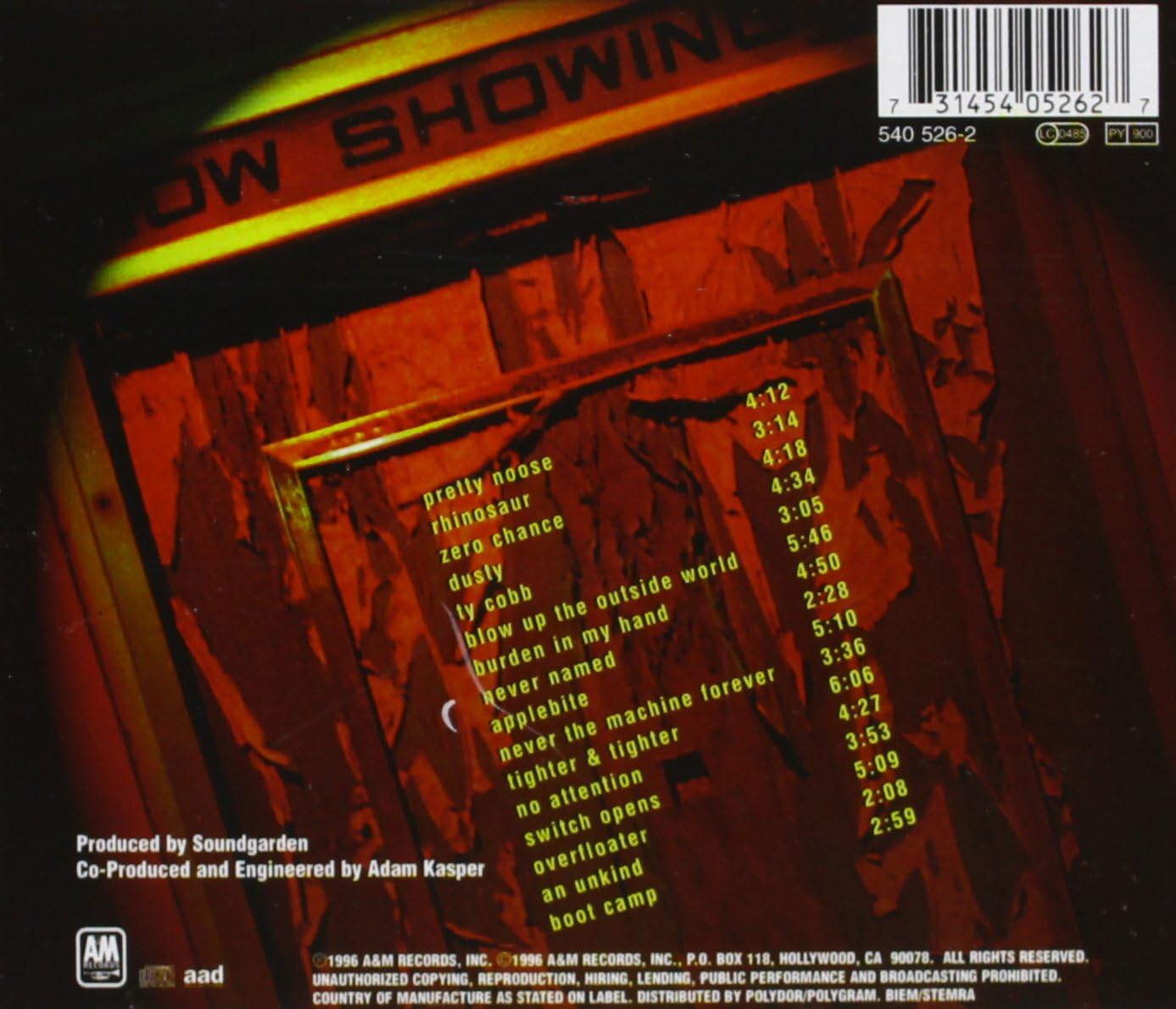 Soundgarden – Down On The Upside CD