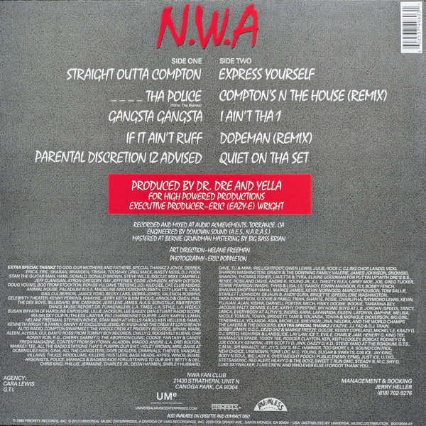 NWA  – Straight Outta Compton - LP