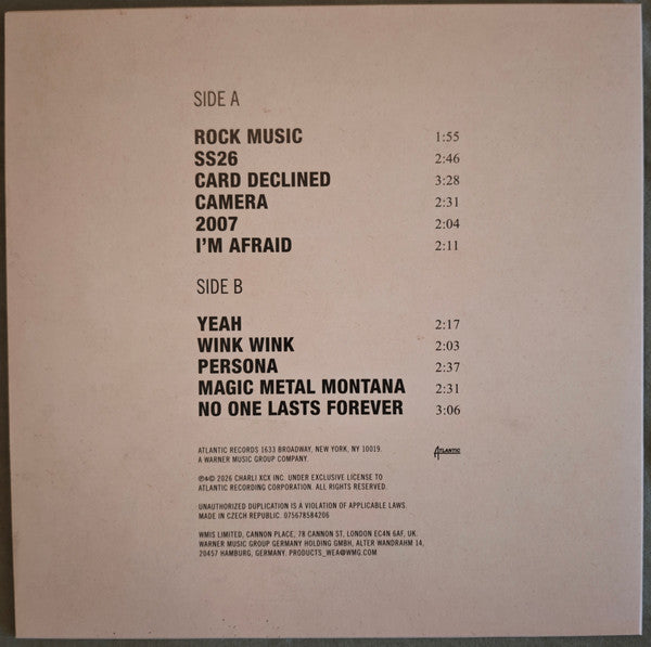 Charli XCX – Music, Fashion, Film - LP Milky Clear