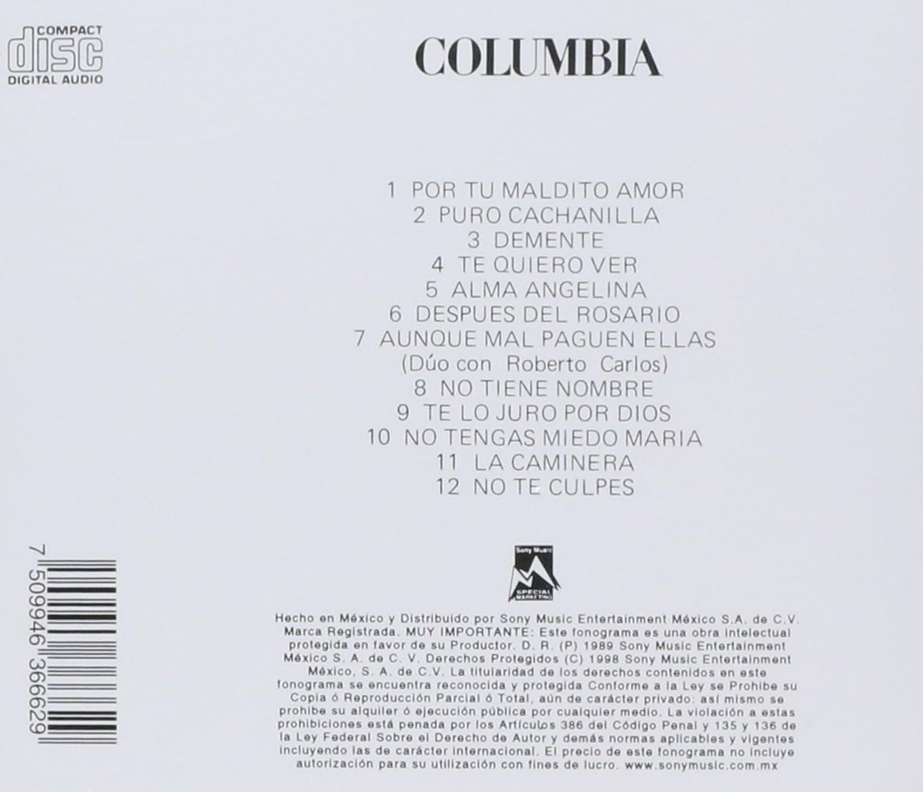 Vicente Fernandez -  Por Tu Maldito Amor - CD