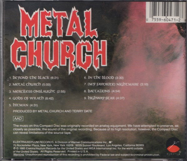 Metal Church – Metal Church - CD