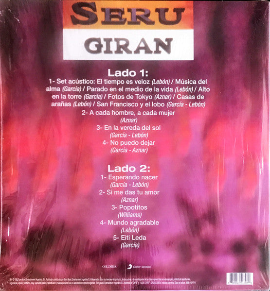 Seru Giran - En Vivo II 1992 River Plate - LP