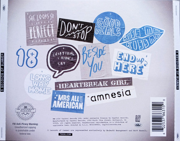 5 Seconds Of Summer – 5 Seconds Of Summer - CD