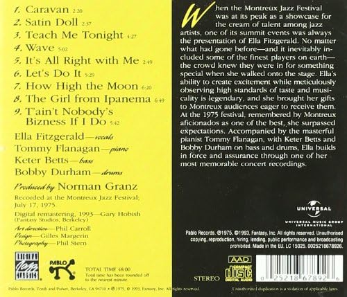 Ella Fitzgerald – At The Montreux Jazz Festival 1975 CD