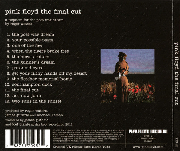 Pink Floyd – The Final Cut - CD