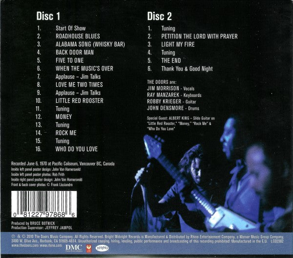 The Doors – Live In Vancouver 1970 - CD