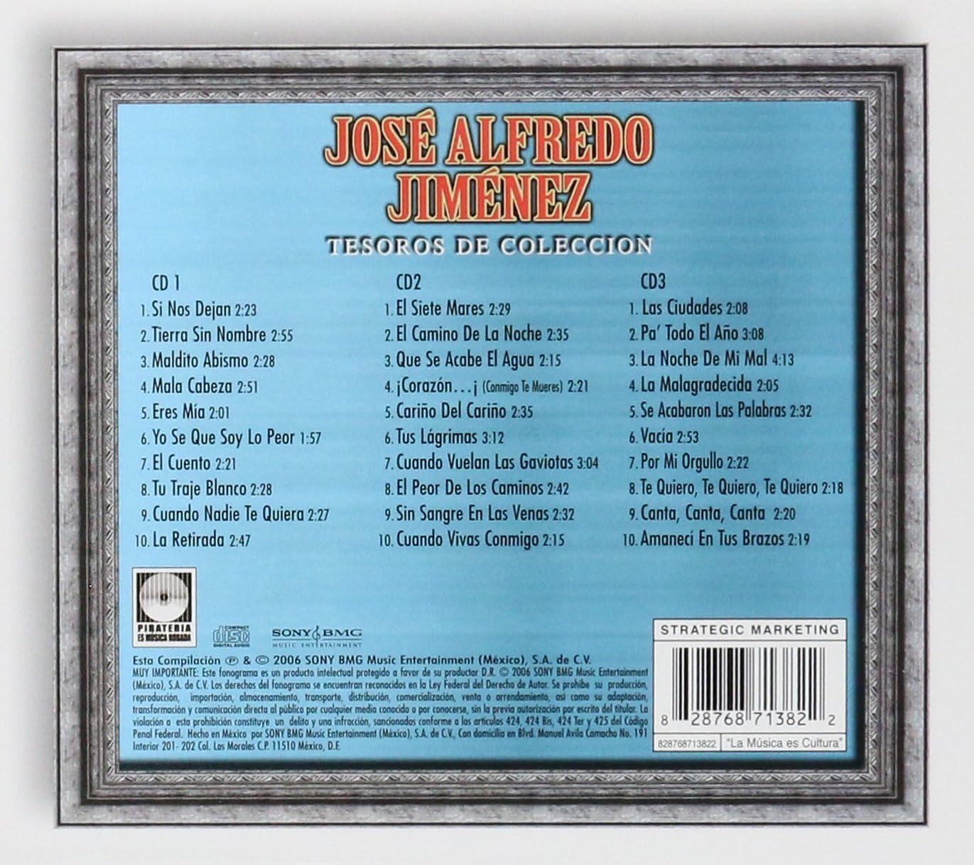 José Alfredo Jiménez – Tesoros De Coleccion CD
