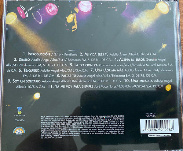 Los Temerarios  – En Concierto Vol. 2 - CD