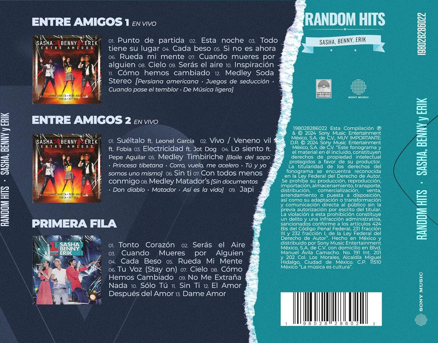 Sasha Benny Erik - Random Hits - CD