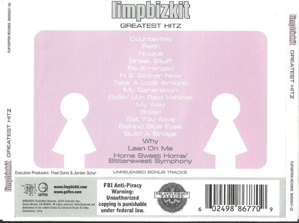 Limp Bizkit  –  Greatest Hitz - CD
