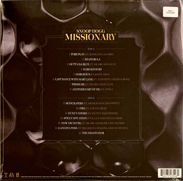 Snoop Dogg – Missionary - LP