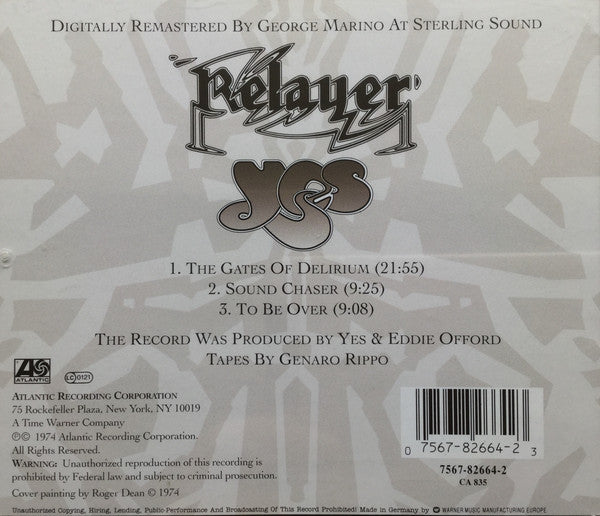 Yes – Relayer - CD
